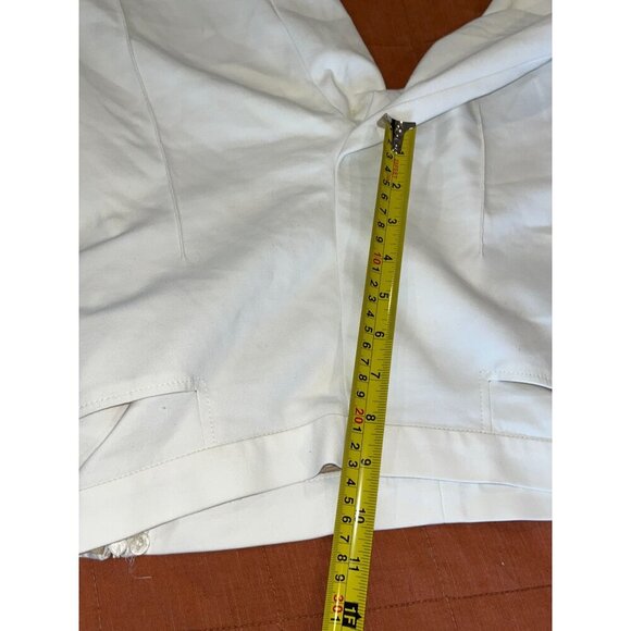 Akris Punto White Wool Box Pleated Two Zipper Pockets Skirt Women Size 6 - Picture 6 of 10